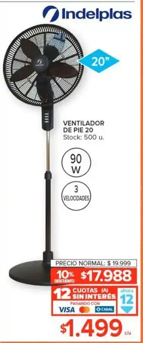 Carrefour Ventilador De Pie 20 oferta
