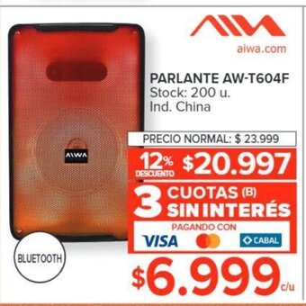 Carrefour Parlante AW-T604F oferta