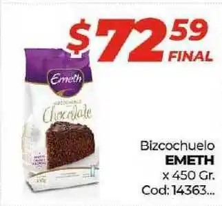 Diarco Emeth Bizcochuelo x 450gr oferta