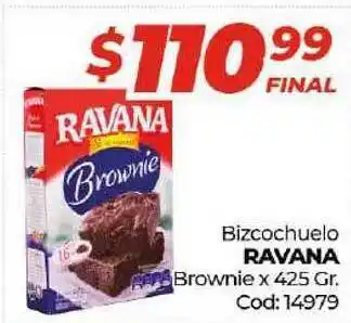 Diarco Ravana Bizcochuelo Brownie 425gr oferta