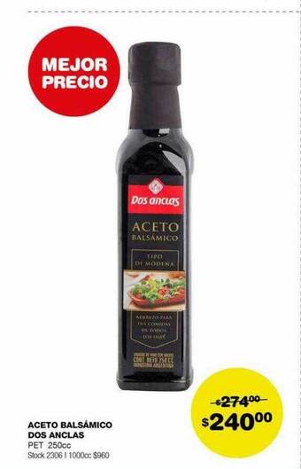 Atomo Conviene Aceto balsamico dos anclas oferta