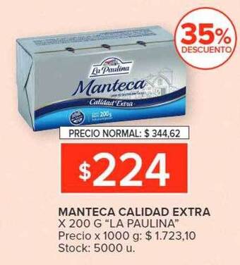 Manteca calidad extra