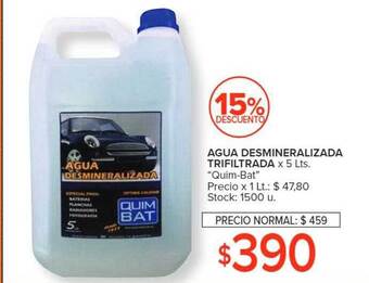 Carrefour Agua desmineralizada trifiltrada oferta