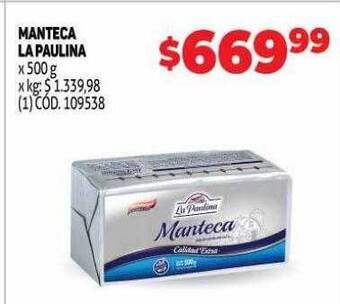Makro Manteca la paulina oferta