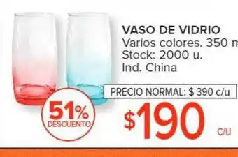 Carrefour Vaso de vidrio oferta