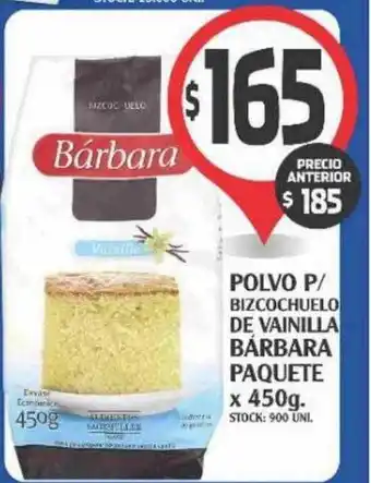 Supermercados Malambo Polvo p bizcochuelo de vainilla bárbara paquete oferta