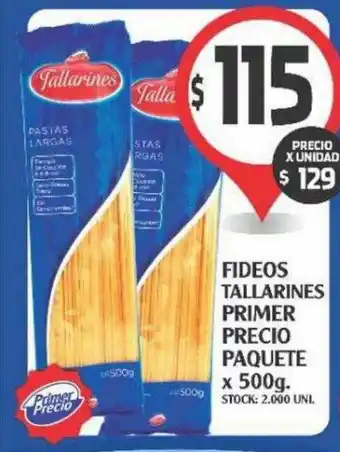 Supermercados Malambo Fideos tallarines primer precio paquete oferta