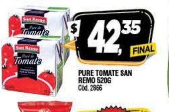Supermercados Yaguar Pure Tomate San Remo 520g oferta