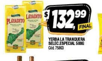 Supermercados Yaguar Yerba La Tranquera Selec. Especial 500g oferta