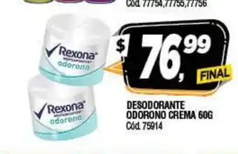 Supermercados Yaguar Desodorante Odorono Crema 60g oferta