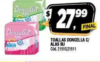 Supermercados Yaguar Toallas Doncella ALas 8u oferta
