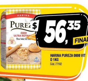 Supermercados Yaguar Harina Pureza 0000 Vit D 1kg oferta