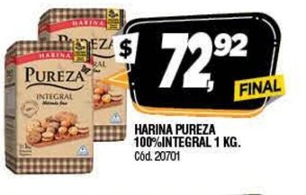 Supermercados Yaguar Harina Pureza 100%Integral 1kg oferta