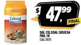 Supermercados Yaguar Sal Celusal Gruesa Paq x 1kg oferta