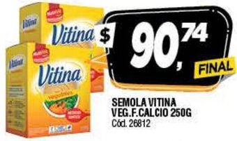 Supermercados Yaguar Semola Vitina Veg.F.Calcio 250g oferta