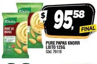 Supermercados Yaguar Pure Papas Knorr Listo 125g oferta