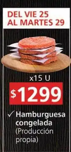 Hamburguesa congelada