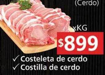 Supermercados Aiello Costeleta de cerdo costilla de cerdo oferta
