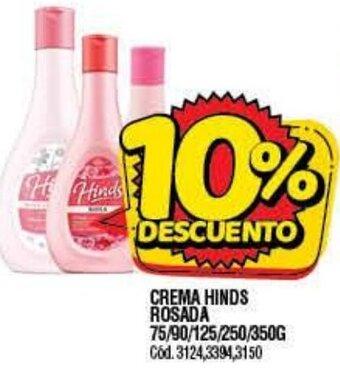 Supermercados Yaguar Crema Hinds Rosada oferta