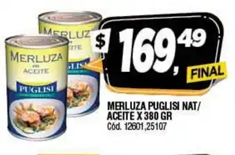 Supermercados Yaguar Merluza Puglisi Nat/Aceite x 380gr oferta
