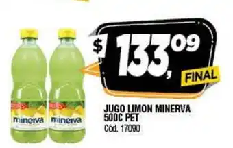 Supermercados Yaguar Jugo Limon Minerva 500c Pet oferta