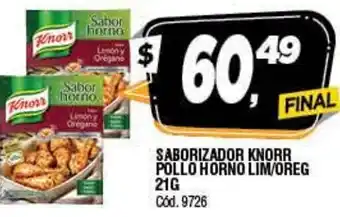 Supermercados Yaguar Saborizador Knorr Pollo Horno Lim/Oreg 21g oferta