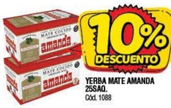 Supermercados Yaguar Yerba Mate Amanda 25saq oferta