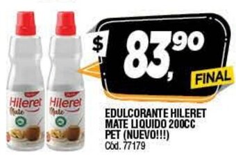 Supermercados Yaguar Edulcorante Hileret Mate Liquido 200cc Pet oferta