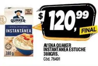 Supermercados Yaguar Avena Quaker Instantanea Estuche 380grs oferta