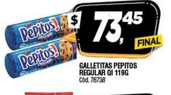Supermercados Yaguar Galletitas Pepitos Regular Qi 119g oferta