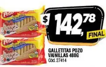 Supermercados Yaguar Galletitas Pozo Vainillas 480g oferta