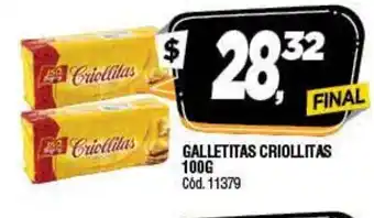 Supermercados Yaguar Galletitas Criollitas 100g oferta