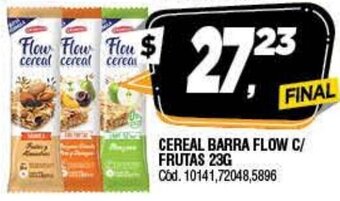 Supermercados Yaguar Cereal Barra Flow C/Frutas 23g oferta