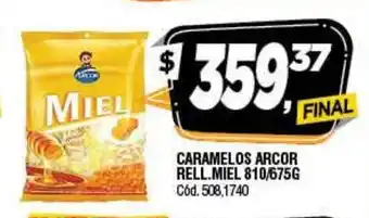 Supermercados Yaguar Caramelos Arcor Rell.Miel oferta