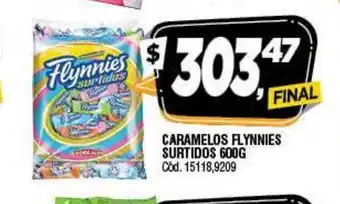 Supermercados Yaguar Caramelos Flynnies Surtidos 600g oferta