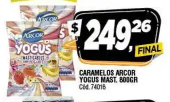 Supermercados Yaguar Caramelos Arcor Yogus Mast. 800gr oferta