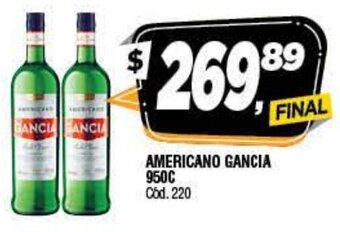 Supermercados Yaguar Americano Gancia 950c oferta