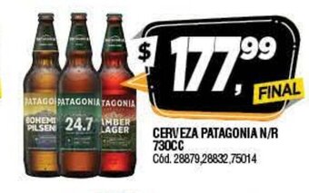 Cerveza Patagonia N/R 730cc