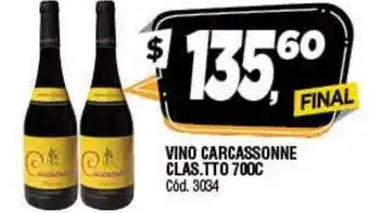 Supermercados Yaguar Vino Carcassonne Clas.TTO 700cc oferta