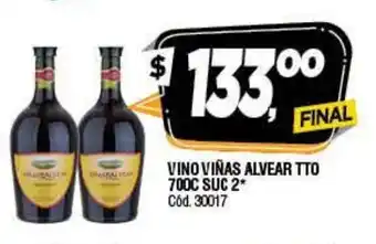 Supermercados Yaguar Vino Viñas Alvear TTO 700c oferta