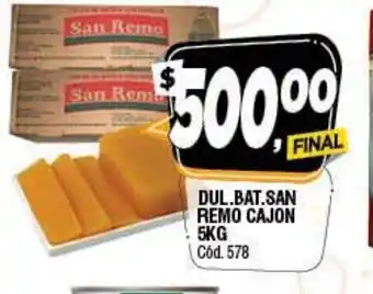 Supermercados Yaguar Dul.Bat.San Remo Cajon 5kg oferta