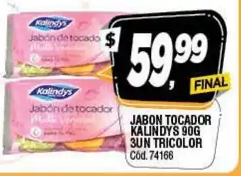 Supermercados Yaguar Jabon Tocador Kalindys 90g 3un Tricolor oferta