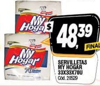 Supermercados Yaguar Servilletas My Hogar oferta