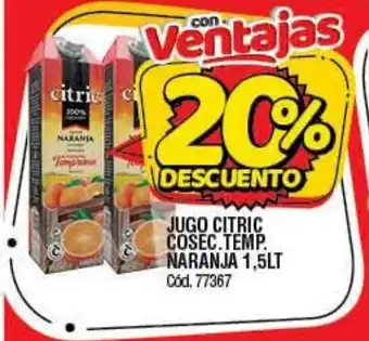 Supermercados Yaguar Jugo Citric Cisec Temp.naranja 1,5lt oferta