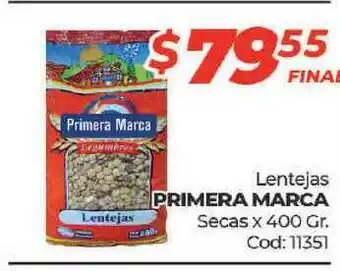 Diarco Primera Marca Lentejas Secas 400gr oferta