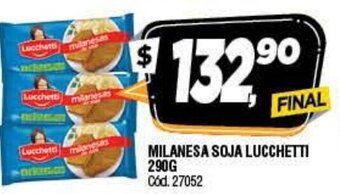 Supermercados Yaguar Milanesa Soja Lucchetti 290g oferta