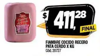 Supermercados Yaguar Fiambre Cocido Recero Pata Cerdo x kg oferta