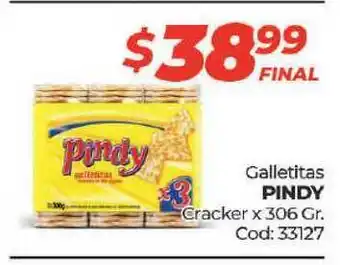 Diarco Pindy Galletitas Cracker 306gr oferta