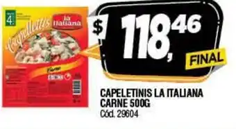 Supermercados Yaguar Capeletinis La Italiana carne 500g oferta