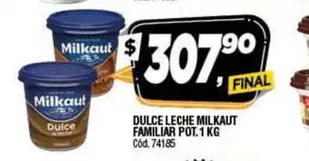 Supermercados Yaguar Dulce Leche Milkaut Familiar Pot 1 kg oferta